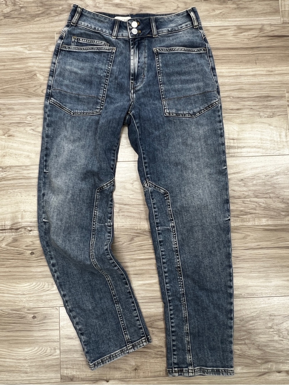 Anthropologie Pilcro Wanderer Mid-Rise Relaxed Jeans Size 27 Blue - Picture 4 of 14